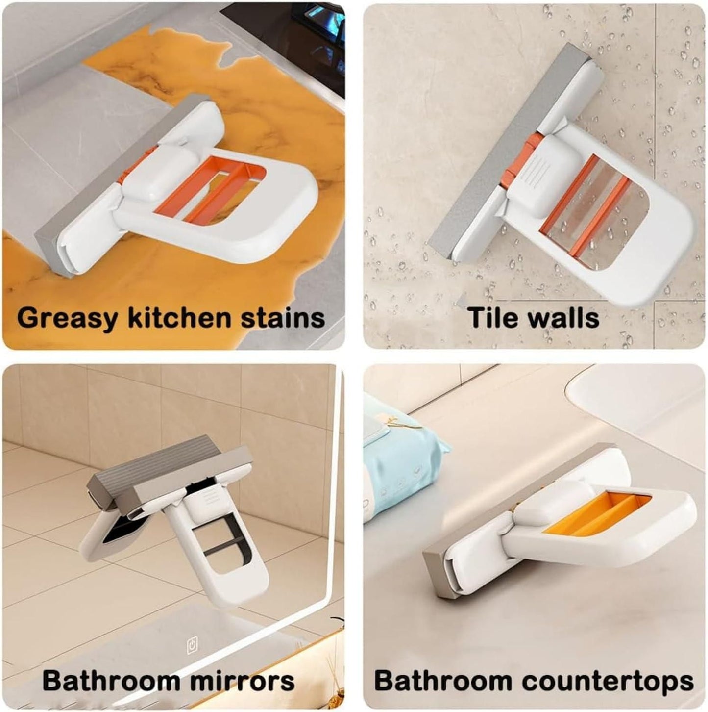 Portable Mini Mop with One-Hand Press – Compact, High-Absorbent Cleaning Tool