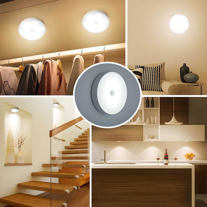Wireless Intelligent Body Motion Sensor LED Night Light USB Rechargeable for Hallway, Wardrobe, Bedroom.